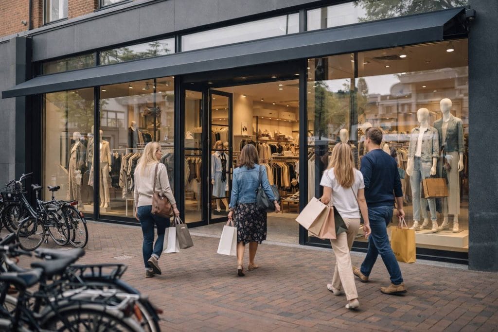 Buitenkant van de modewinkel