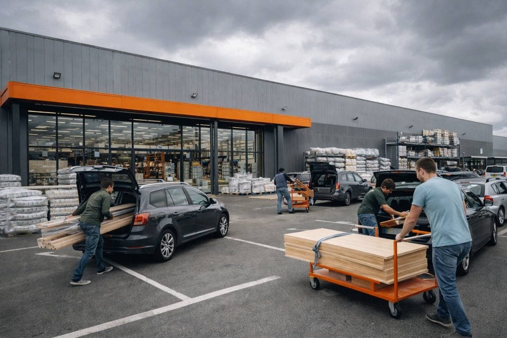 Buitenkant van een doe-het-zelf bouwmarkt