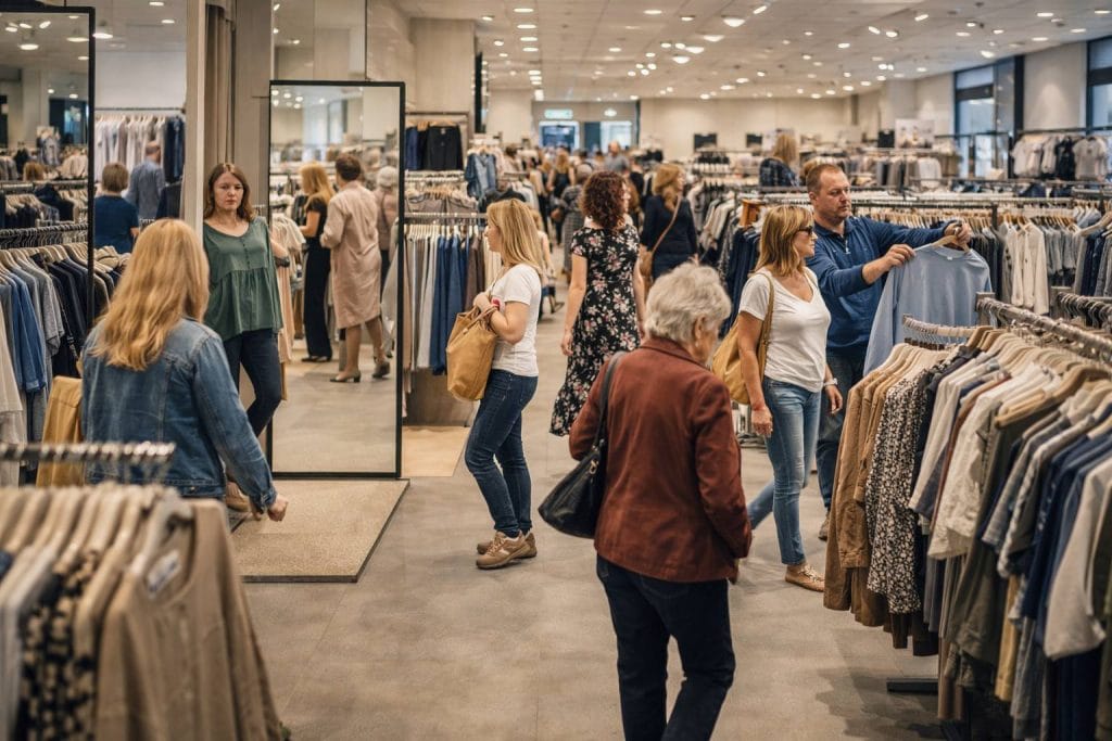 Interieur van een modezaak